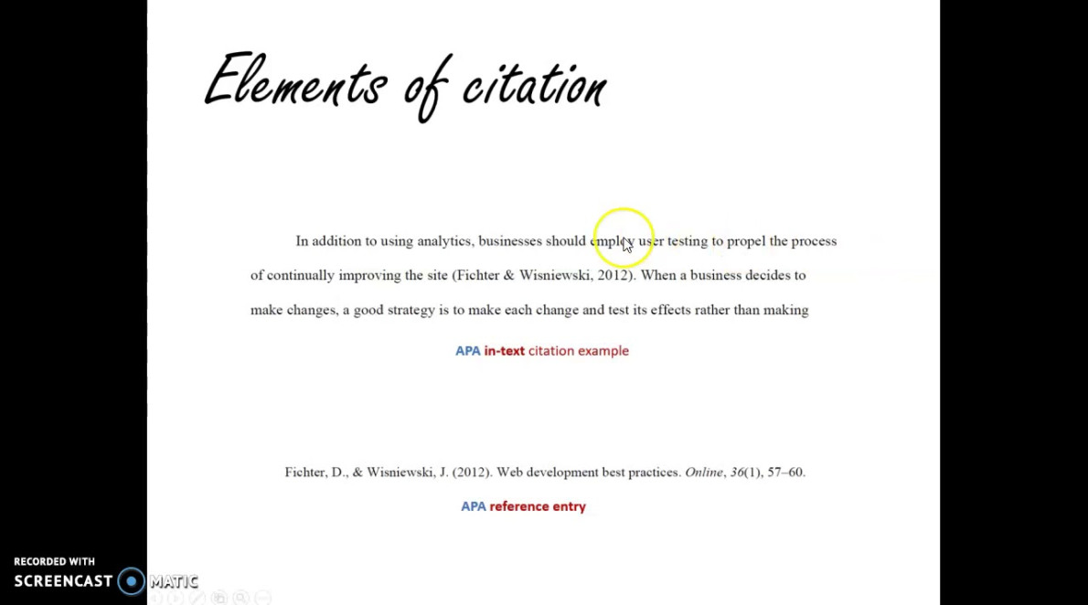 APA  Citation Workshop How to Cite In-Text and References Current for   th edition