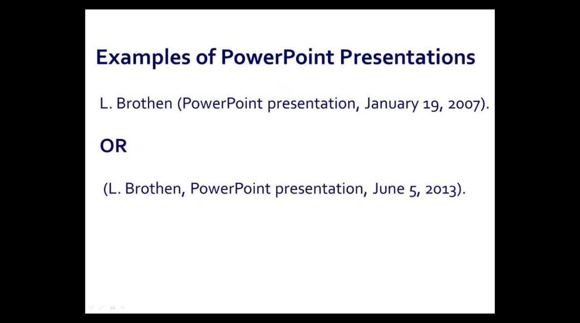 APA Style PowerPoint Presentations