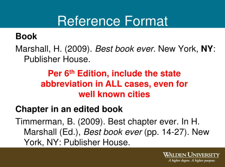 PPT - Introduction to  th Edition APA: Citations and References