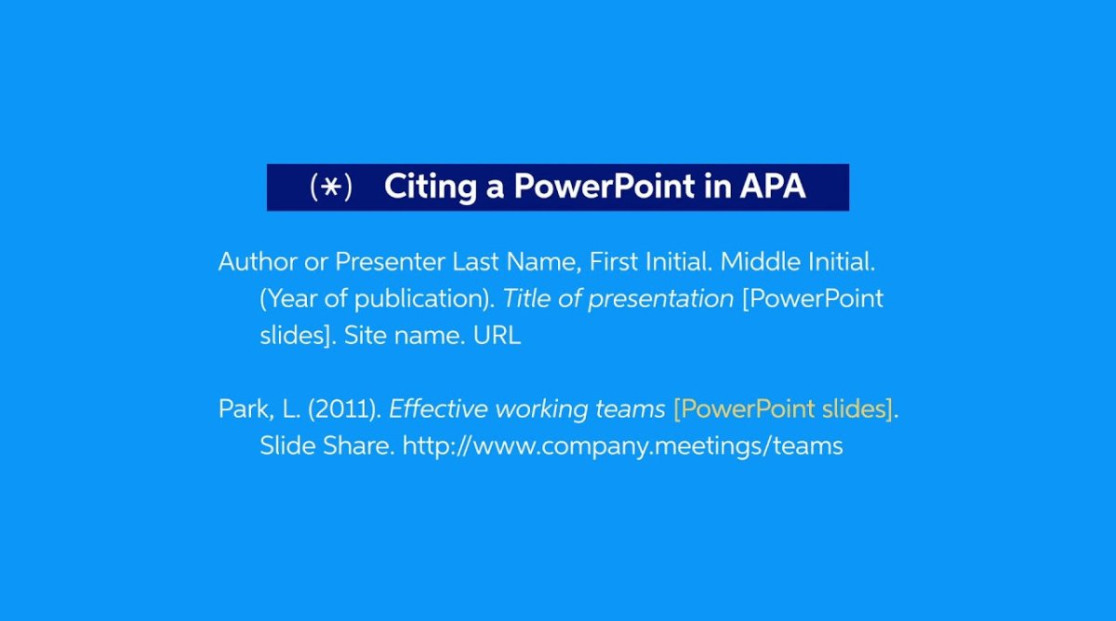 How to Cite a Powerpoint Apa?