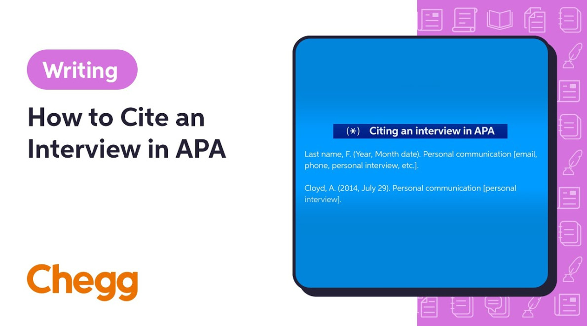 How to Cite an Interview in APA  EasyBib Citations